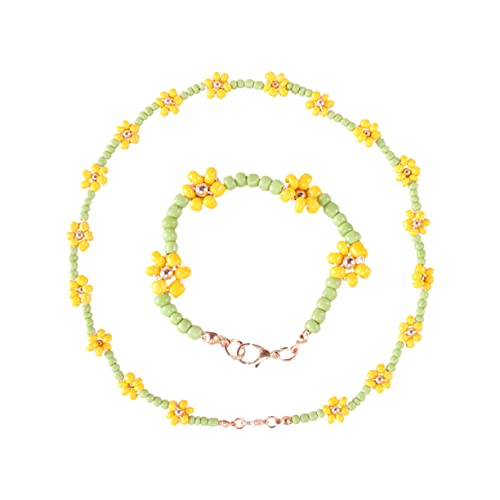 MOBUTOFU 2 Stück Schmuckset mit Handgefertigten Acrylperlen Armband und Halskette für Mädchen Bastelset für Kreative und von MOBUTOFU