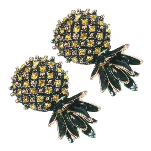MOBUTOFU 2 Stück Vintage Anstecknadeln Ananas Broschen Damen Retro Kleidung Schmuck Elegant Detailreich für Jacken Hemden Taschen und Anzüge Modisches Outfit Accessoire von MOBUTOFU