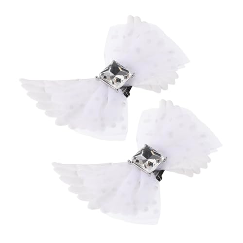 MOBUTOFU 2 Stücke Abnehmbare Damen Schuhverzierungen für High Heels Accessoires für Büro Dates und Partys Weiß von MOBUTOFU