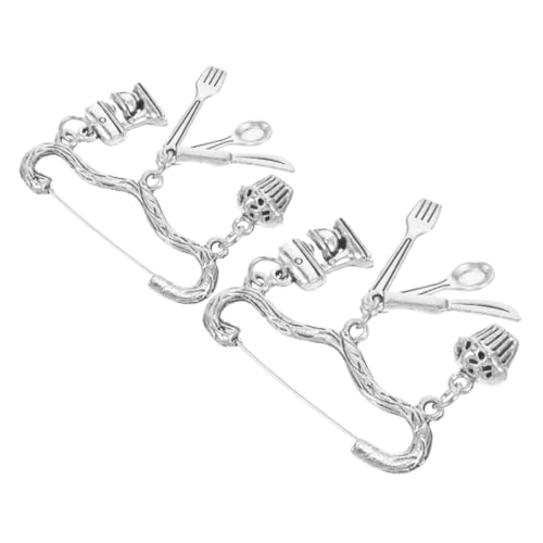 MOBUTOFU 2 Stücke Bäcker Brosche Brustbrosche Brosche Pin Anstecknadel Brosche von MOBUTOFU