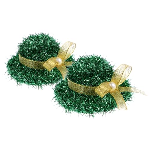 MOBUTOFU 2 Stücke Irish Day Kopfschmuck St Patricks Day Haar Zubehör St Patricks Day Haar Verschluss Irish Haar Clips Hut Haarnadel von MOBUTOFU
