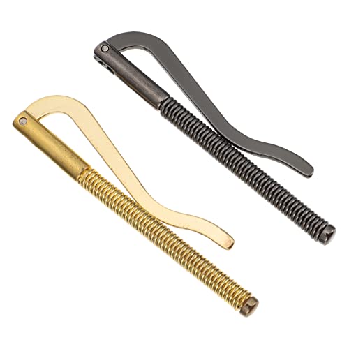 MOBUTOFU 2 Stücke Tragbare Geld Clip Frühling Geld Clip Bifold Leder Brieftasche Zubehör von MOBUTOFU