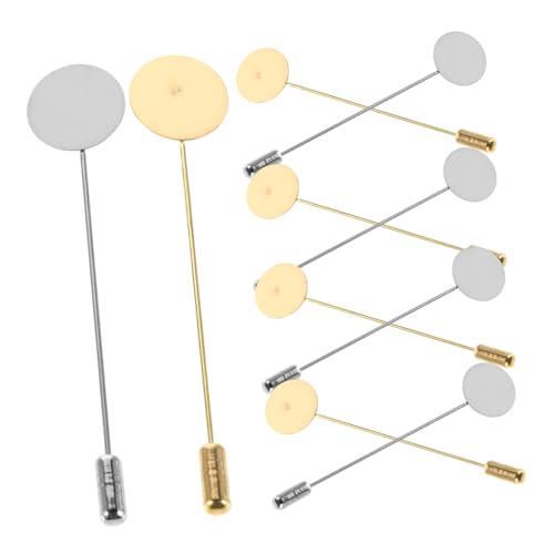 MOBUTOFU 20 Sätze Blanko Anstecknadeln Robustem Kupfer mit Rundem Tablett Design für DIY Schmuckprojekte für Broschen Krawattennadeln Hüte und Schals von MOBUTOFU