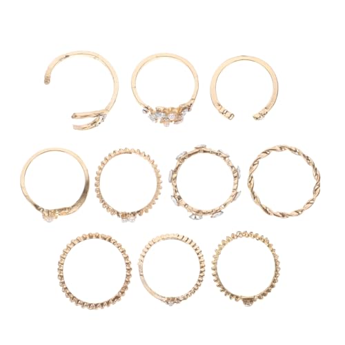 MOBUTOFU 20 Stück Chic Damen Ring Set mit Mond und Stern Design Verstellbare Modeschmuck Ringe aus Hochwertiger Legierung für Alltag Party und von MOBUTOFU