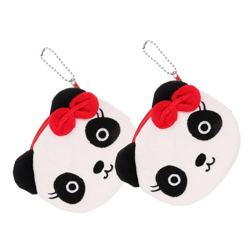 MOBUTOFU 2stücke Panda Form Geldbörse Weichem Niedliche Damen Clutch Für Karten Und Münzen Portables Accessoire Für Junge Mädchen Und Frauen von MOBUTOFU