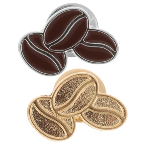 MOBUTOFU 2stücke Kaffeebohnen Brosche Cartoon Stil Anstecker Für Frauen Leicht Und Langlebig Für Schals Und Alltägliche Eleganz Verspielte Dekoration Für Jeden Anlass von MOBUTOFU