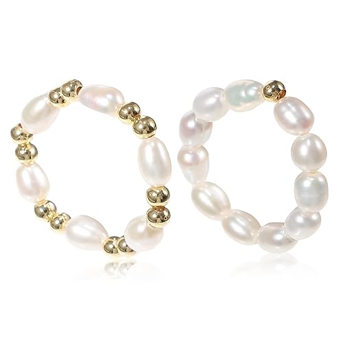MOBUTOFU 2er Set Perlenringe Für Damen Verstellbare Stretchringe Aus üßwasserperlen Ideales Für Paare Geburtstag Feiertage Und Besondere Anlässe MOBUTOFU 2er Set Perlenringe Für Damen Verstellbare Stretchringe Aus üßwasserperlen Ideales Für Paare Geburtstag Feiertage Und Besondere Anlässe von MOBUTOFU