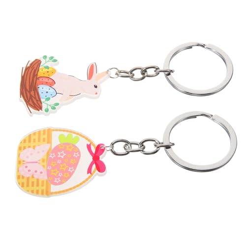 MOBUTOFU Osterhasen-schlüsselanhänger-Set Karottenkorb Metall-schlüsselanhänger Für Party-Dekorationen Süße Charms von MOBUTOFU