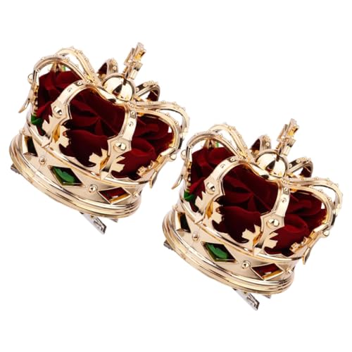 MOBUTOFU 2stücke Mädchen Krone Haarnadeln Krone Haar Clip Kopfschmuck Mädchen Haar Zubehör Für Geburtstag Festival Hochzeit Tanz von MOBUTOFU