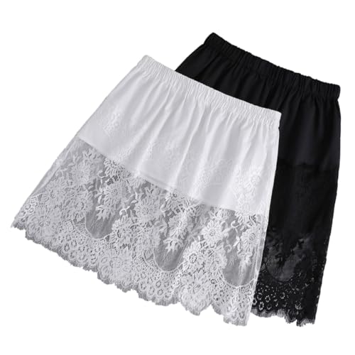 MOBUTOFU Shirt Damen Layering Minirock Elastischer Fake Saum Kurzer Rock für Damen Atmungsaktives Material von MOBUTOFU