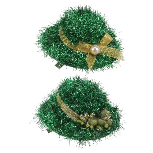 MOBUTOFU 2stücke Haarklammern Für Patrick's Day Grüne Hut-haarspangen Süße Und Dekorative Haaraccessoires Für Mädchen Und Frauen Für Partys Und Festlichkeiten von MOBUTOFU