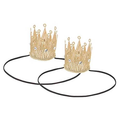 MOBUTOFU 2stücke Krone Zum Geburtstag Für Junge Mädchen Mädchen Prinzessinnen-krone Für Party Und Cosplay Retro-krone Als Prinzessinnen-cosplay-requisiten Und Performance-kostümzubehör von MOBUTOFU