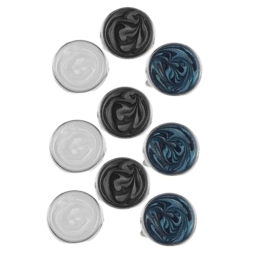 MOBUTOFU 3 Paare Herren Manschettenknöpfe Rund Kreative Business Schmuck Für Anzüge Hochzeit Büro Glänzende French Cufflinks Für Hemden Formelle Anlässe von MOBUTOFU