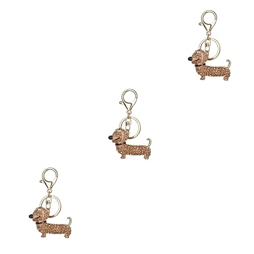 MOBUTOFU 3St Schlüsselanhänger reizendes Hündchen Keychain Dackel Hund geldbörse anhänger für Valentinstag valentinsgeschenk Valentines Day Tag von MOBUTOFU