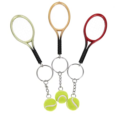 MOBUTOFU Schlüsselanhänger Tennis-Ornament-Set Tragbarer Tennis-schlüsselring Accessoire Schlüsselring von MOBUTOFU