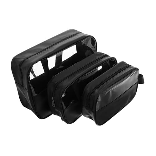 MOBUTOFU 3stücke Teiliges Set Durchsichtige wasserdichte Kosmetiktaschen Mit Großem Fassungsvermögen Für Vielseitiger Organizer Mit Praktischem Tragegriff Für Damen Und von MOBUTOFU