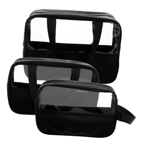 MOBUTOFU 3stücke Transparenter Kulturbeutel Mit Reißverschluss Wasserdichter Make-up-Organizer Durchsichtiger Reise-Organizer Für Kosmetik Und Toilettenartikel Tragbar Und Mehrzweck Für von MOBUTOFU