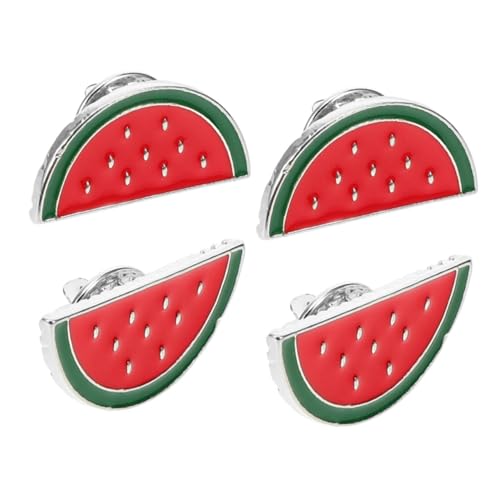 MOBUTOFU 4 Stück Wassermelonen Emaille Pins Langlebige Metallbroschen Verspielte Sommer Accessoires für Kleidung Taschen Hüte Schmucknadeln für Frauen und Männer von MOBUTOFU