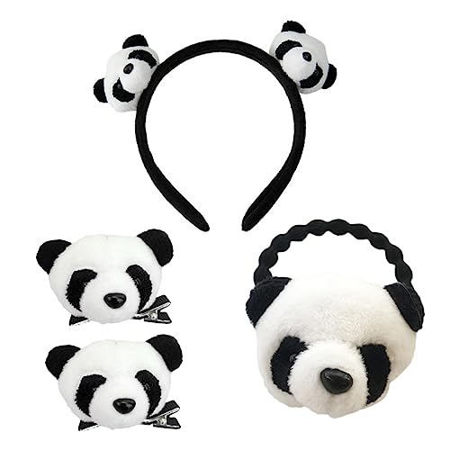MOBUTOFU 4 Stücke Teiliges Niedliches Panda Haarschmuck Set Ansprechendes Stirnband Haarclip und Haargummi für Partys und Alltagskostüme Bruchsicher und Vielseitig Einsetzbar MOBUTOFU 4 Stücke Teiliges Niedliches Panda Haarschmuck Set Ansprechendes Stirnband Haarclip und Haargummi für Partys und Alltagskostüme Bruchsicher und Vielseitig Einsetzbar von MOBUTOFU