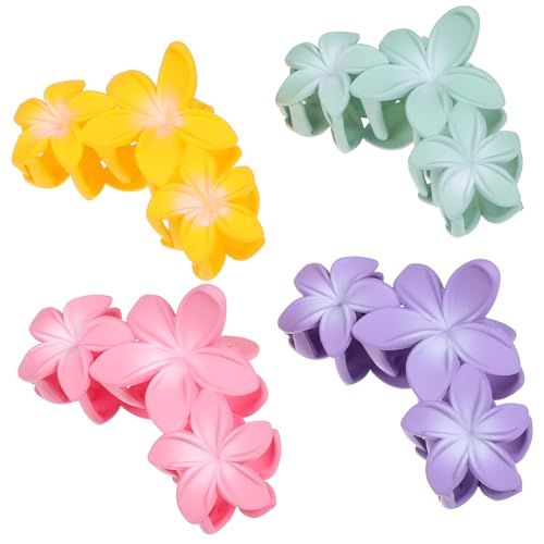 MOBUTOFU 4stücke Blumen-haarklammern Haarspangen Aus Kunststoff Kieferclips Für Damen-haarstyling Blumen-haar-accessoires Mit Starkem von MOBUTOFU