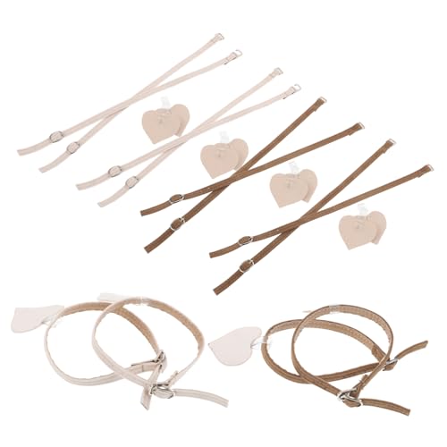 MOBUTOFU 6paar Abnehmbare Riemen Für High Heels Knöchelriemen Aus Kunstleder Bänder Für Absätze Anti-rutsch-riemen Schuhriemen Für Lose Schuhe Schnürsenkel Für Damen-absätze von MOBUTOFU