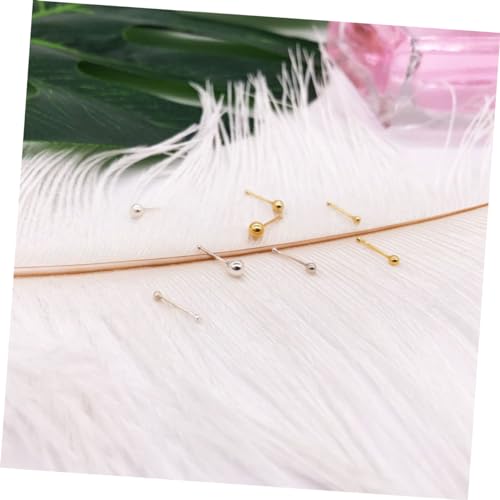 MOBUTOFU 6 Stück Teiliges Nasenpiercing aus Gerade Stäbe Nasenringe in Silber Schwarz Gold Blau Bunt und Roségold Hautfreundlich und Langlebig für Damen und Herren von MOBUTOFU