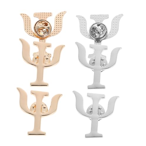 MOBUTOFU 6 Stück Teiliges Psychologie Anstecknadel Dekorative Broschen für Rucksäcke und Revers Sichere Verschlüsse Vielseitig für Damen und Herren Medizinischer Schmuck in Gold und Silber von MOBUTOFU