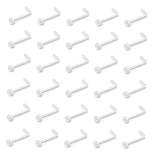 MOBUTOFU 60stücke Transparenter Nasenring Aus Medizinischem Unsichtbarer Nasennagel in S-form Gebogener Und Gerader Form Für Frauen Und Männer von MOBUTOFU