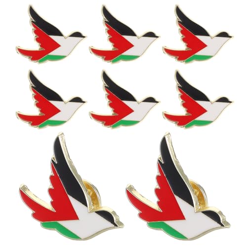 MOBUTOFU 8 Stück Teiliges Palästina Flaggen Anstecknadel aus Metall Leichte und Kompakte Schmuckbrosche für Damen Vielseitig Tragbar an Kleidung Taschen und Schals Kulturelles Symbol mit von MOBUTOFU