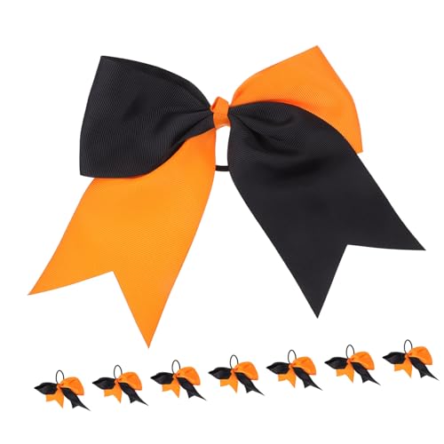 MOBUTOFU Cheerleader Schleifen Haargummis mit Schleifen Zarte Cheer Bögen für Mädchen Frauen Kinder Elastisches Gummiband Vielseitig für Cheerleading Sport Party Haaraccessoire von MOBUTOFU