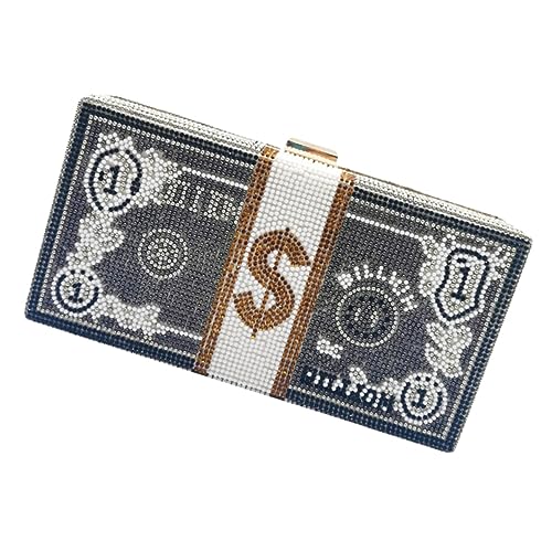 MOBUTOFU Abendtasche Damen Clutch Handtasche mit Funkelnden Strasssteinen Party Hand Bag für Dinner Hochzeit Tanzveranstaltungen Kompakte Purse für Damen von MOBUTOFU