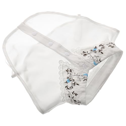 MOBUTOFU Abnehmbarer Bestickter Kragen aus Polyester Weicher Bequemer Half Shirt Einsatz Vielseitiges Modeaccessoire mit Eleganter Stickerei für Damen Einfach zu Befestigen Kombinieren von MOBUTOFU