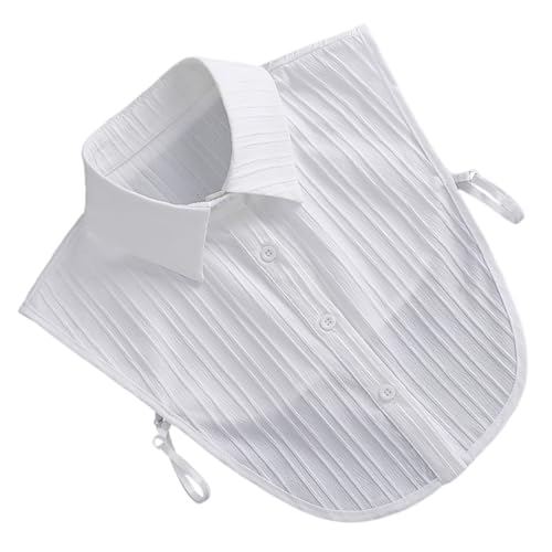 MOBUTOFU Künstlicher Kragen Aus Baumwolle Für Damenhemden Abnehmbar Elegantes Design Leicht Zu Tragen Spart Zeit Vielseitiges Kleidungsdekor von MOBUTOFU