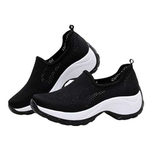 MOBUTOFU Atmungsaktive Damen Sportschuhe mit Luftpolster Dämpfung rutschfeste Leichte Wanderschuhe für Outdoor Training und Walking Schnelltrocknendes Meshgewebe Komfortschuhe für von MOBUTOFU
