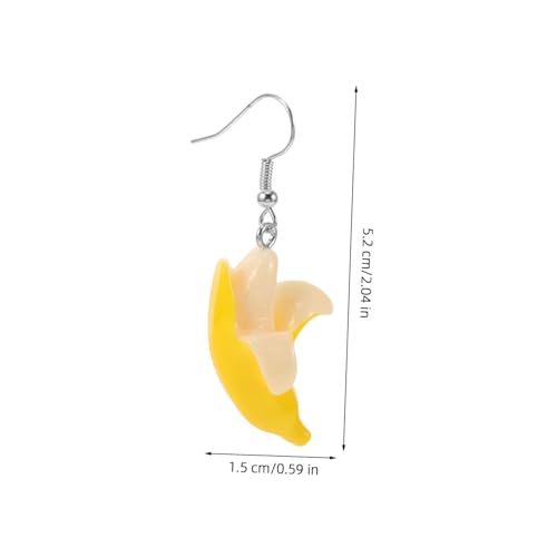 MOBUTOFU Bananenohrringe Für Damen Baumelnde Obst-schmuck Frucht-motiv-ohrhänger Süße Ohrringe Mit Banane Trendiger Damen-schmuck von MOBUTOFU