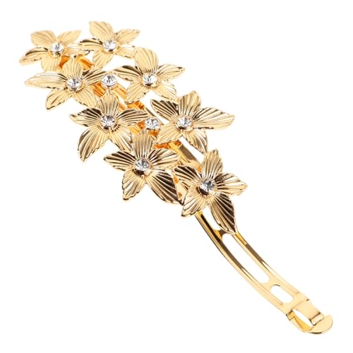 MOBUTOFU Blumenhaarspange Für Damen Stilvoller Haarclip Mit Strass Metallischer Haarschmuck Für Dickes Haar Für Hochzeiten Und Partys Zartes Design Für Einen Stilvollen Auftritt von MOBUTOFU