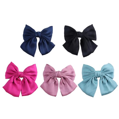 MOBUTOFU 5er Set Große Haarschleifen Haarspangen Für Frauen Und ädchen Frühlingshaarklammern Pink Rosé Und Rutschfeste Haarklammern Für Jeden Anlass von MOBUTOFU