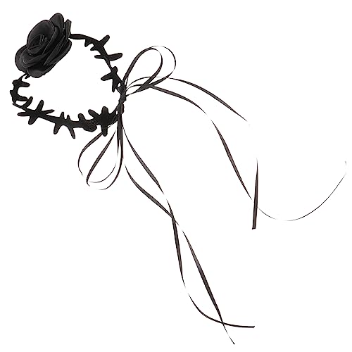 MOBUTOFU Blumen Choker Halskette für Damen Einstellbare Halskette Schwarz für Hochzeiten Partys und Alltag Einzigartiges Design und Angenehmes Tragegefühl von MOBUTOFU