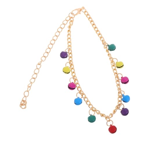 MOBUTOFU Boho Damen Fußkettchen mit Bunten Glöckchen und Quasten Verstellbares Armband aus Modischer Strand Schmuck für Sommer Elegantes Fußband Farbenfrohe Fußkette von MOBUTOFU