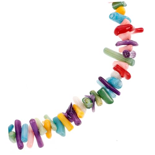 MOBUTOFU Bunte Korallenkette Damen Boho Halskette Strand Schmuck Farbverlauf Violett Koralle Robust Vielseitig Für Sommer Party Urlaub von MOBUTOFU