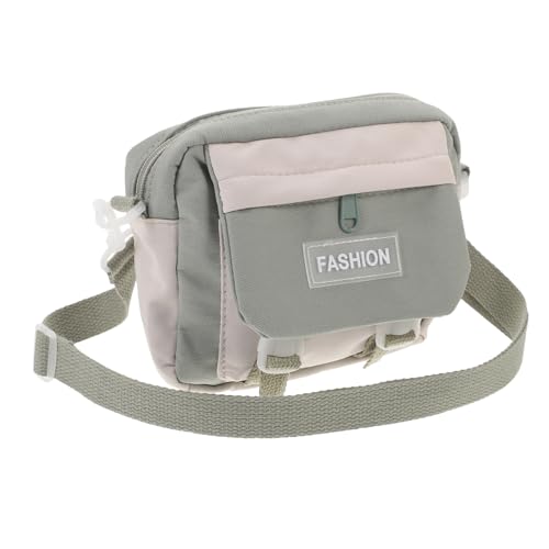 MOBUTOFU Canvas Schultertasche Grün Multifunktionale Umhängetasche mit Reißverschluss Große Kapazität für Schule Freizeit und Kosmetik Langlebiges Canvas Material Stilvolle Alltagstasche von MOBUTOFU