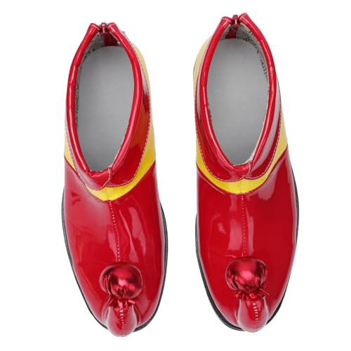 MOBUTOFU Clown Schuhe PU Material Komfortabel Bunte Clown Stiefel Für Party Kostüm Zubehör Auffällige Farben Lustige Verkleidung Halloween Karneval Zufällige Farbe Zufällige Farbe von MOBUTOFU