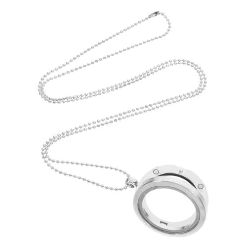 MOBUTOFU DIY Alloy Runde Kette Anhänger mit Medaillon zum Befüllen um Personalisierte Fotos und Charms Einzufügen Umweltfreundliche Nickelfreie Schmuckidee für Damen und Zufällige Farbe von MOBUTOFU