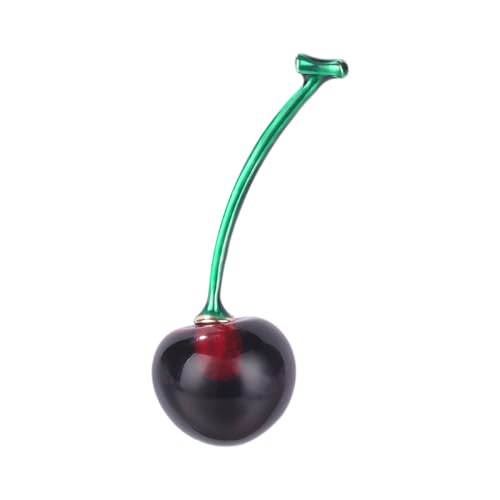 MOBUTOFU Kirschförmige Dame Brosche Für Frauen Modeschmuck Raffiniert Handgefertigt Aus Hochwertigem Legierungsmaterial Elegant Und Lebensecht Für Bankette Partys Und Alltag von MOBUTOFU