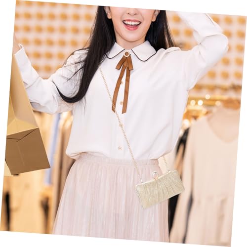 MOBUTOFU Elegante Clutch Abendtasche mit Falten Glitzer Handtasche für Frauen Hochzeit Party Satin und Klein Vielseitig Tragbar als Hand Schulter Umhängetasche Passend zu Abendkleidern von MOBUTOFU