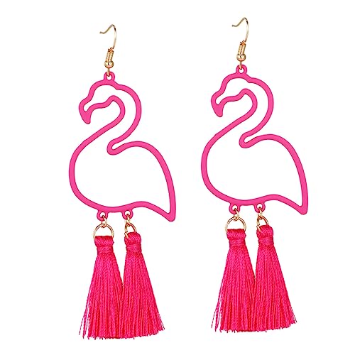 MOBUTOFU Flamingo Design Ohrhänger Damen Ohrschmuck Kreativ Leicht Lässige Accessoires Party Schmuck Rosa von MOBUTOFU