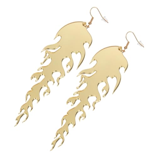 MOBUTOFU Flammenohrringe Für Frauen Acryl Tropfenohrringe Elegante Ohrringe Mit Flammeform Hübscher Ohrschmuck Für Damen Leicht Und Hautverträglich von MOBUTOFU