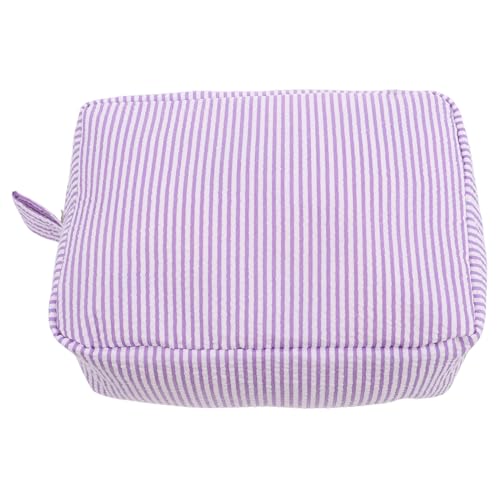 MOBUTOFU Reise Kosmetiktasche Mit Großem Fassungsvermögen Wasserdichter Toiletry Bag Im Modernen Streifen-Design Praktischer Make-up Organizer Für Frauen Für Reisen Und Zuhause von MOBUTOFU
