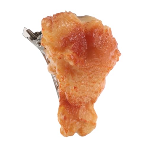 MOBUTOFU Haarnadel Hähnchenschenkel Simulation Haarspange Lustige Haar Accessoires für Frauen Party Foto Requisite Dekorative Haarklammer Orange PVC von MOBUTOFU