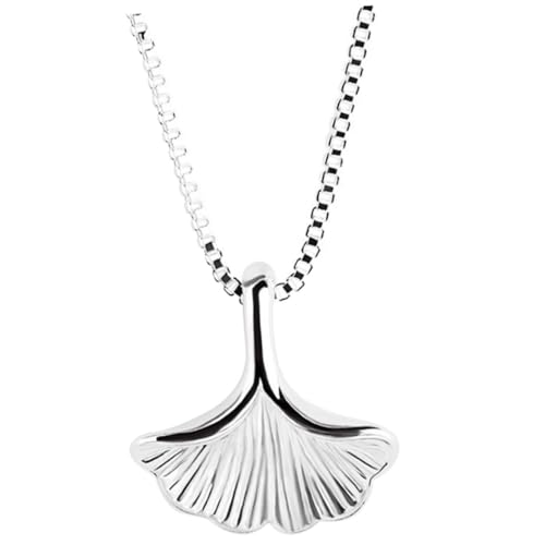 MOBUTOFU Ginkgo Halskette mit Zartem Anhänger Modeschmuck Kette für Damen Schlosskette Clavicle Chain für Alltag und Besondere Anlässe von MOBUTOFU